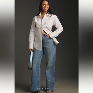 Good American Good Ease High Rise Wide Leg Jeans